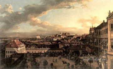 Vue de Varsovie depuis le Palais Royal urbain Bernardo Bellotto Peinture à l'huile